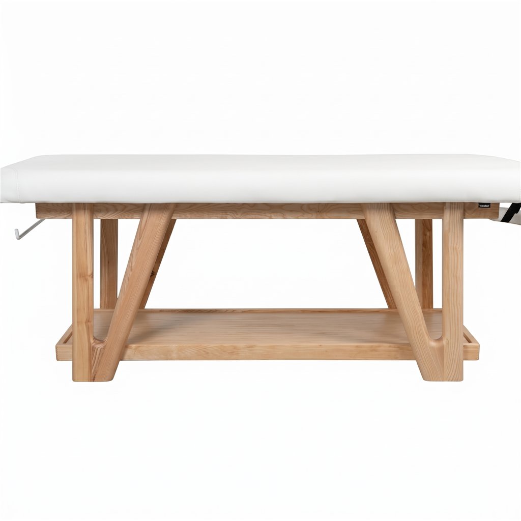Table de massage fixe en bois Roots, matelas 11 cm - Weelko