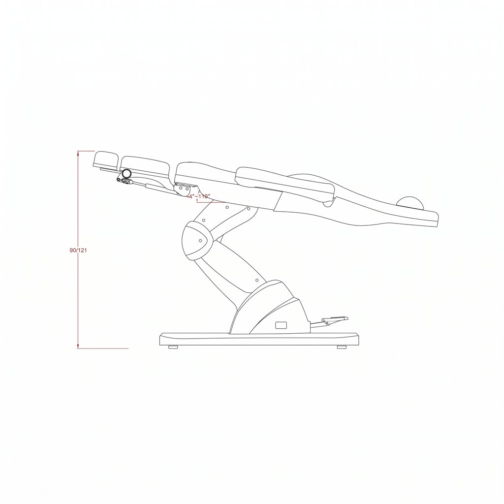 Sillón podológico 3 motores para clínica y estética Weelko