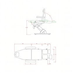 Podiatry chair electric 3 motors – Weelko Cubo Grey