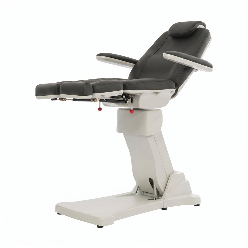 Podiatry chair, electric 3 motors, 90° footrests – Weelko