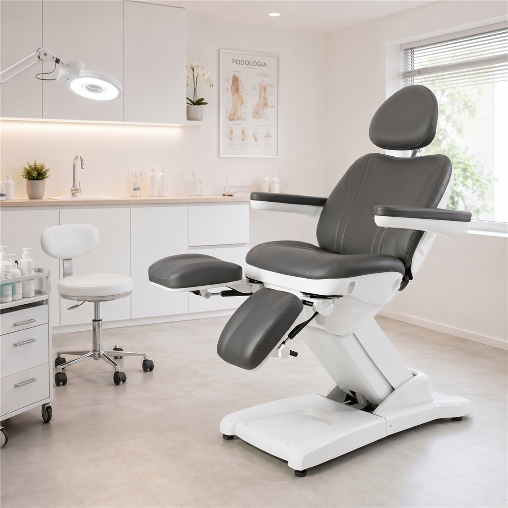 Fauteuil de podologie et de pédicure électrique noir