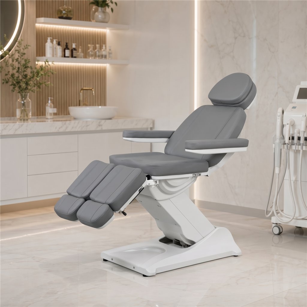 Cadeira de podologia e pedicure elétrica 3 motores Weelko Solstice cinzento