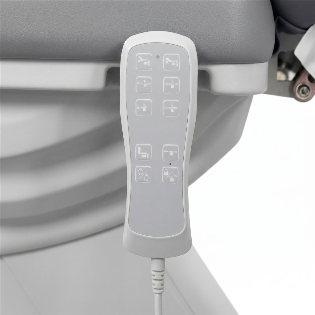Cadeira de podologia e pedicure elétrica 3 motores Weelko Solstice cinzento