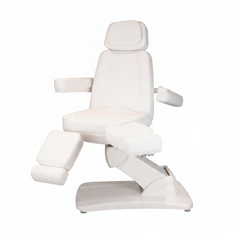 Vista lateral del sillón de podología y pedicura Taurus Cream de Mirplay