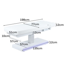 Elektrische Liege Weelko Nush + 3 Motoren RGB-LED