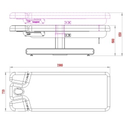 Weelko Nush + 3-motor electric table RGB LED