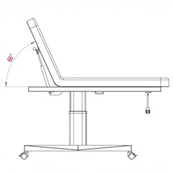 Maca de massagem elétrica Weelko Hern + de 1 motor em PU branco