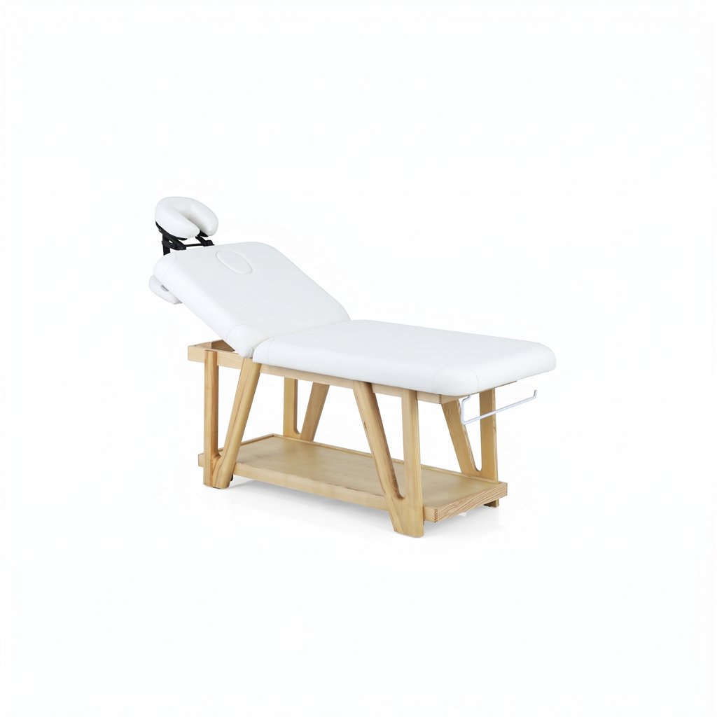 Camilla de madera Weelko Serr WKS035.A26 con reposacabezas ajustable