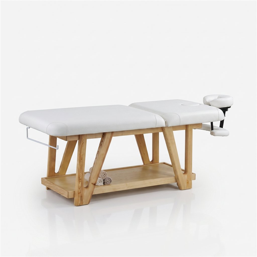 Camilla de madera Weelko Serr WKS035.A26 con reposacabezas ajustable