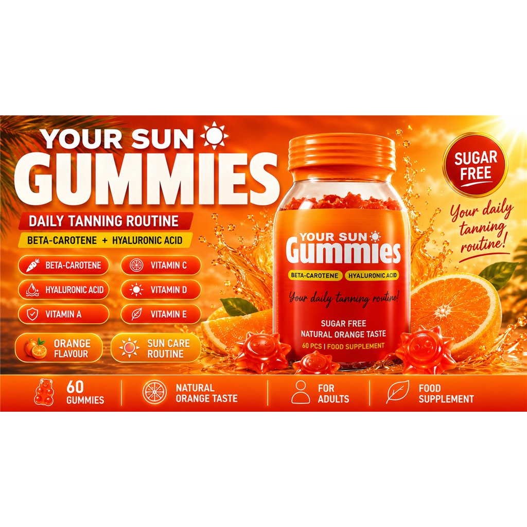 Your Sun Gummies integratore abbronzatura senza zucchero 60 gummies
