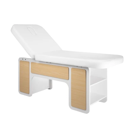 Camilla eléctrica de estética y spa Mirplay INDUS beauty White Oak