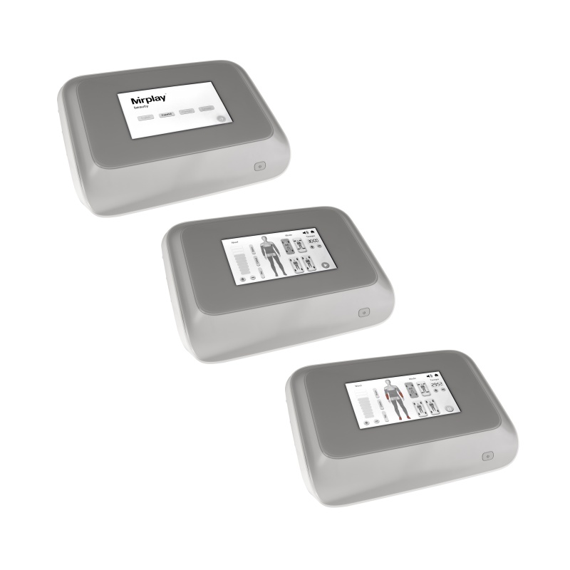 GALE Beauty Mirplay pressotherapy unit screens