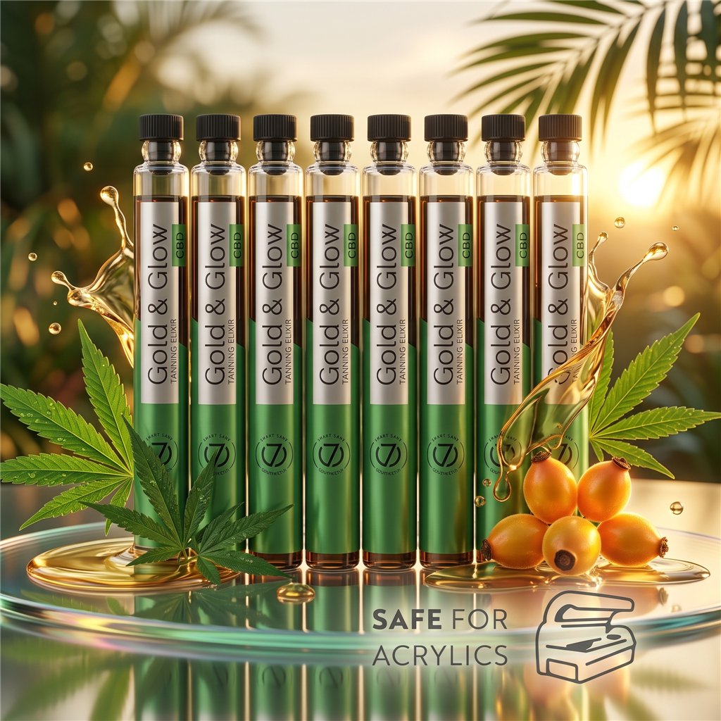 7suns Gold & Glow CBD huile sèche bronzante 10 x 6 ml