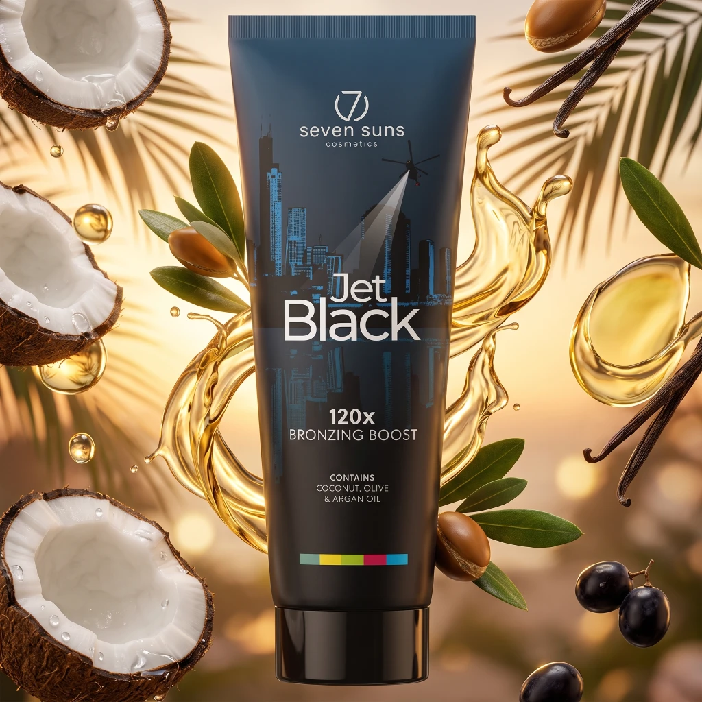7suns Cosmetics Acelerador de Bronceado JET BLACK 250 ml