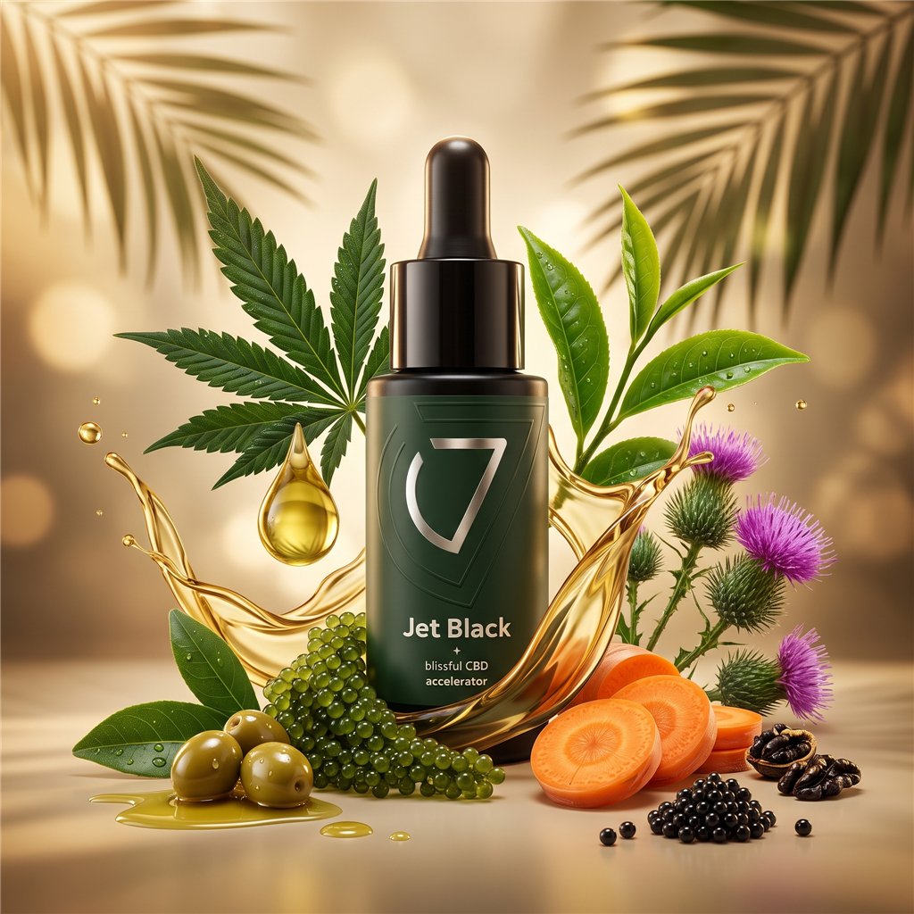 7suns Jet Black Blissful CBD Accelerator 15 ml