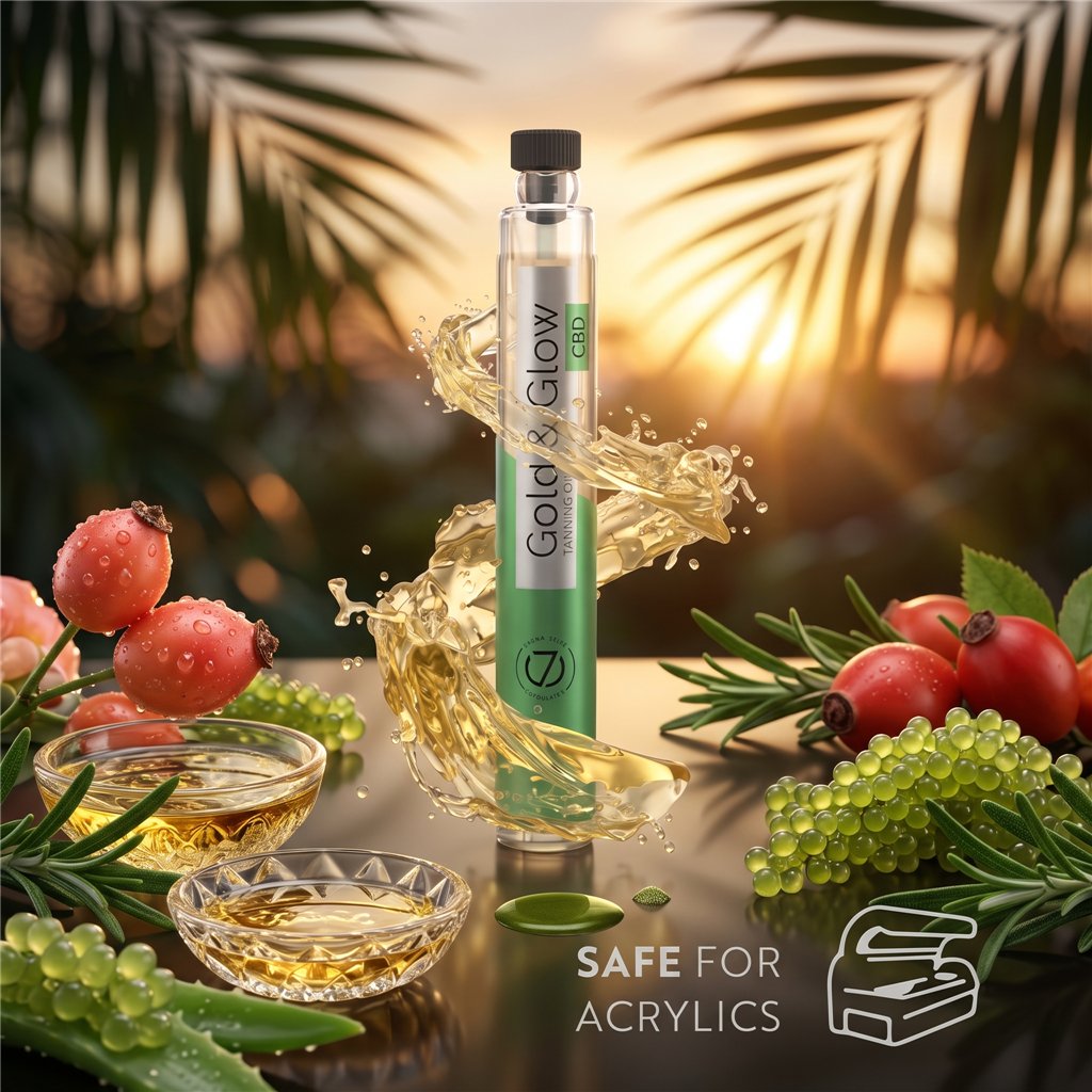 7suns Gold & Glow CBD olio secco abbronzante 10 x 6 ml