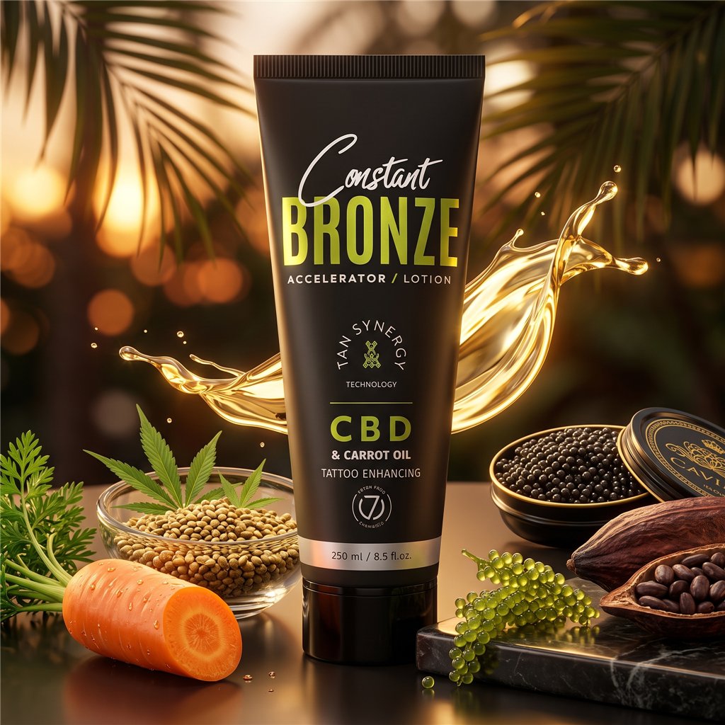 7suns Constant Bronze Accelerator CBD & Carrot Oil Lotion 250 ml.
