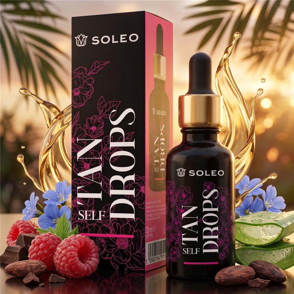 Face Self Tanning Drops Soleo – Acelerador de Bronceado Facial Profesional