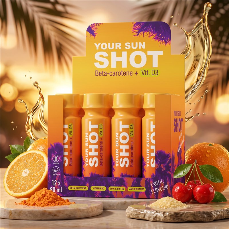 Pack expositor de 12 unidades Your Sun Shot