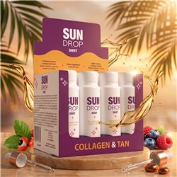 Sun Drop Shot Beauty Drink 80 ml Collagen&Tan - Confezione da 12 unità
