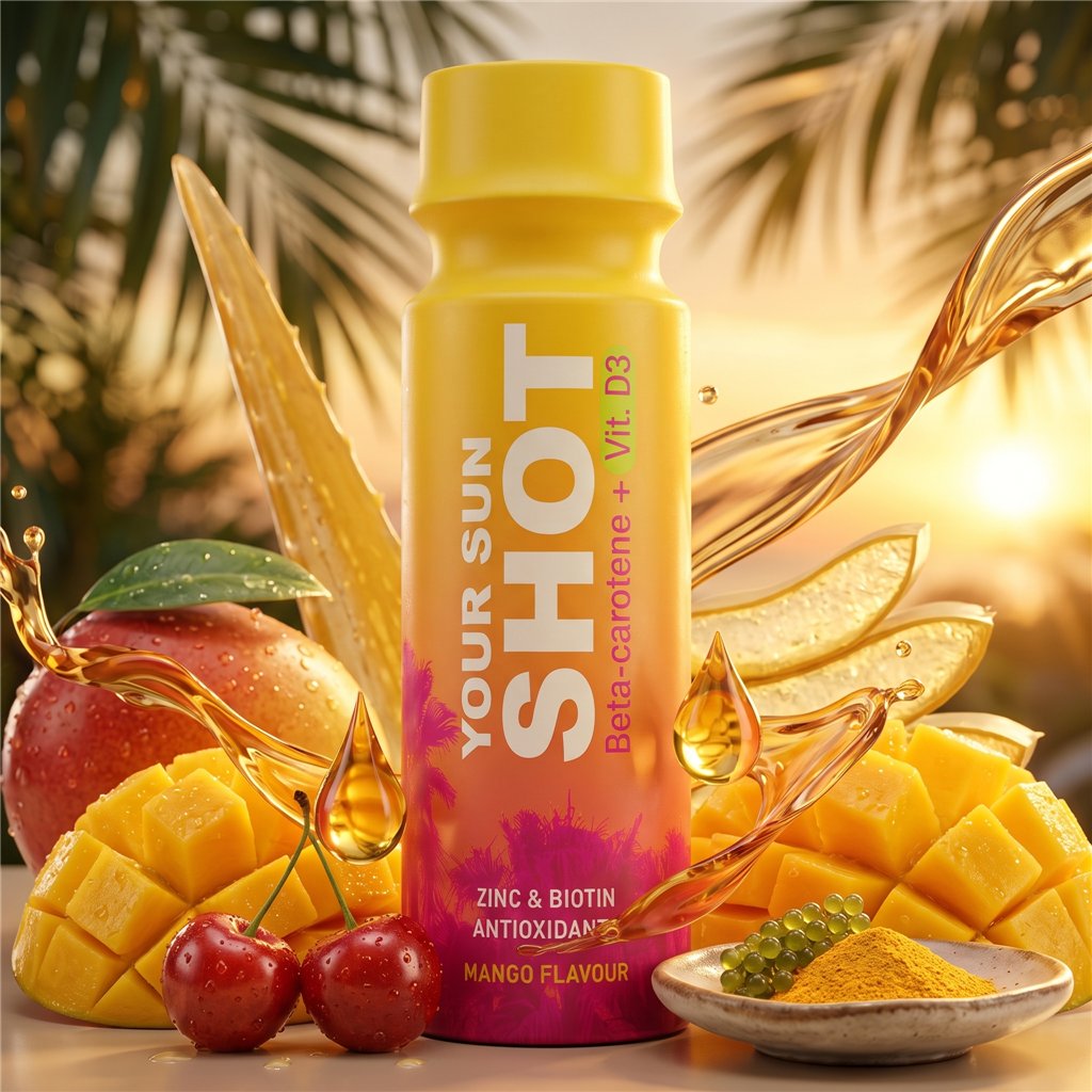 Your Sun Shot Vit. D3 Mango bevanda abbronzante con betacarotene 80 ml x 12 unità