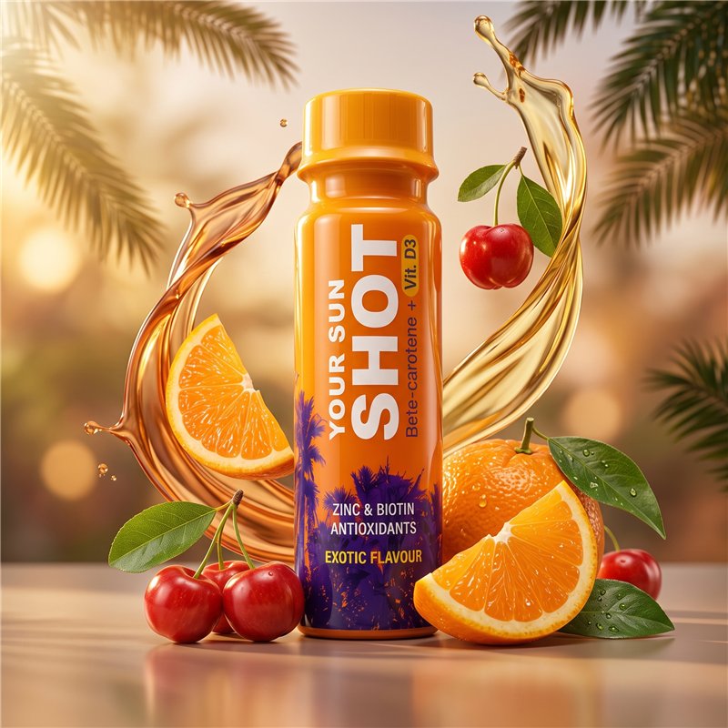 Botella Your Sun Shot con naranja y acerola