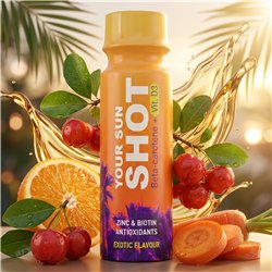 Your Sun Shot 12 unità - Acceleratore abbronzante da bere con beta-carotene e vitamina D3
