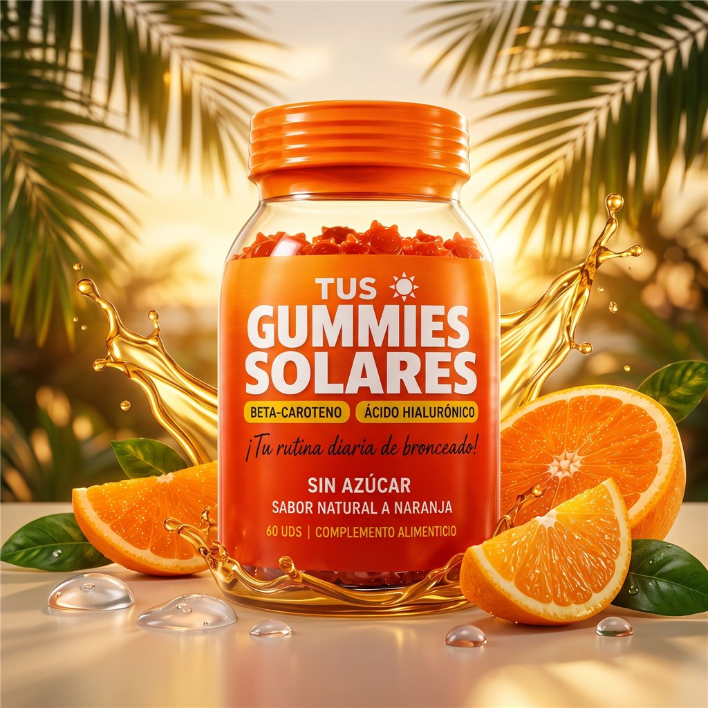 Your Sun Gummies zuckerfreies Bräunungs-Supplement 60 Gummies