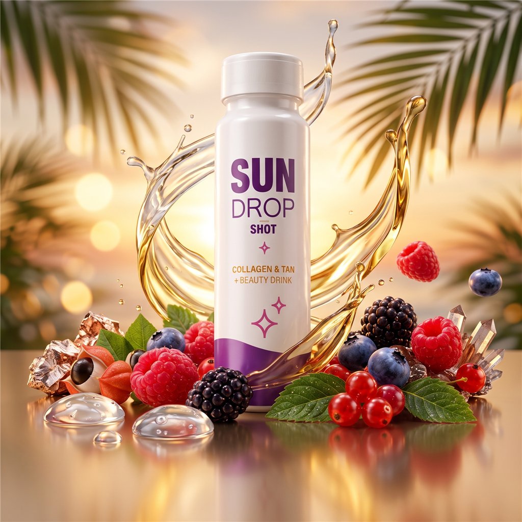 Sun Drop Shot Beauty Drink 80 ml Collagen&Tan - Box of 12 units