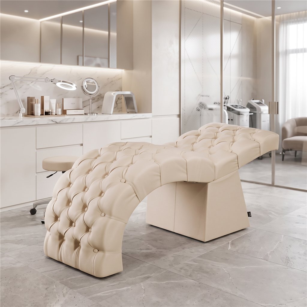 NeoBeauty Lashia Beige beauty treatment table, fixed height