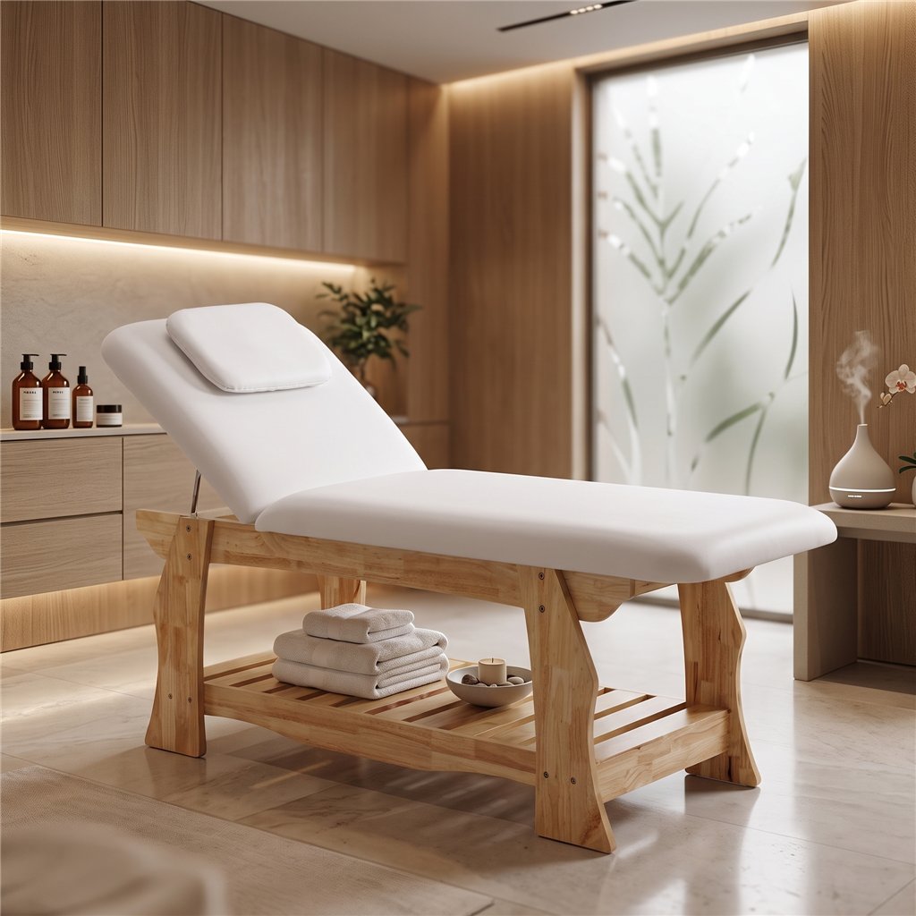 Camilla fija de SPA Mirplay OLGA en madera maciza