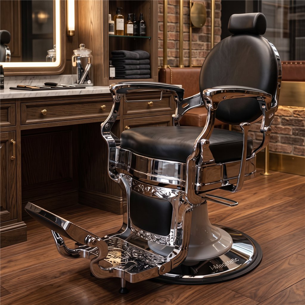Atlanta Barber Chair Black Hydraulic Pump | Vintage Appeal