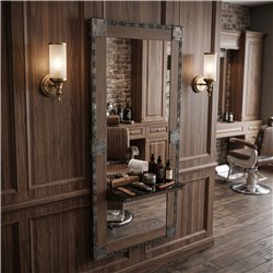 Barber Vanity with Mirror and Central Shelf - i-Medstetic
