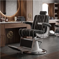 Poltrona da barbiere Dublín nera: comfort – i-Medstetic