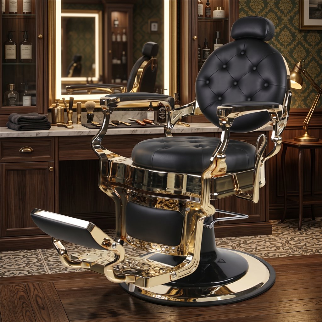 Perfido Gold Barberstuhl – Vintage – Fersan