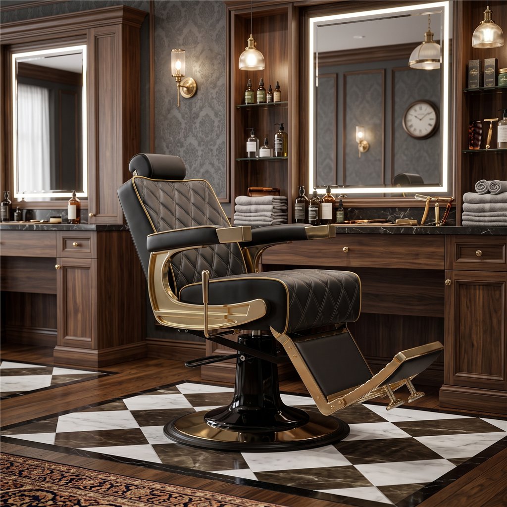 Chaise de barbier vintage Weelko