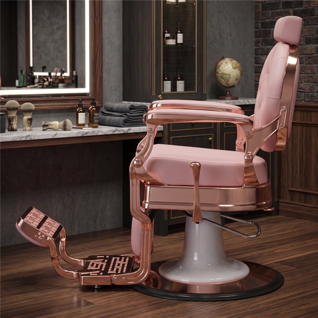 Cadeira de Barbeiro Buzz Rose Vintage Weelko