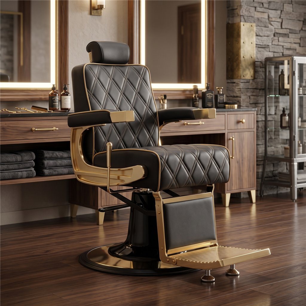 Chaise de barbier vintage Weelko