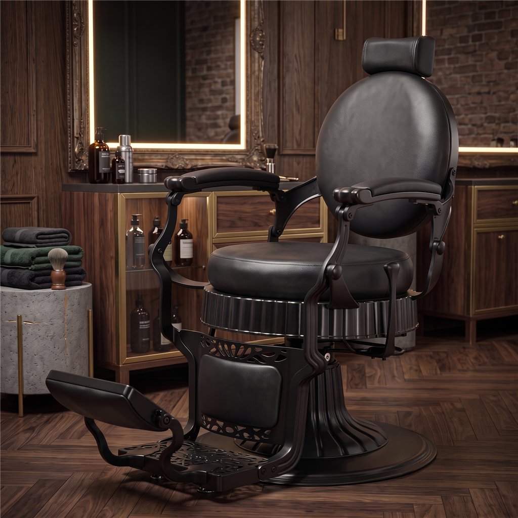 Sillón de barbero Blaze estilo retro - Mudi