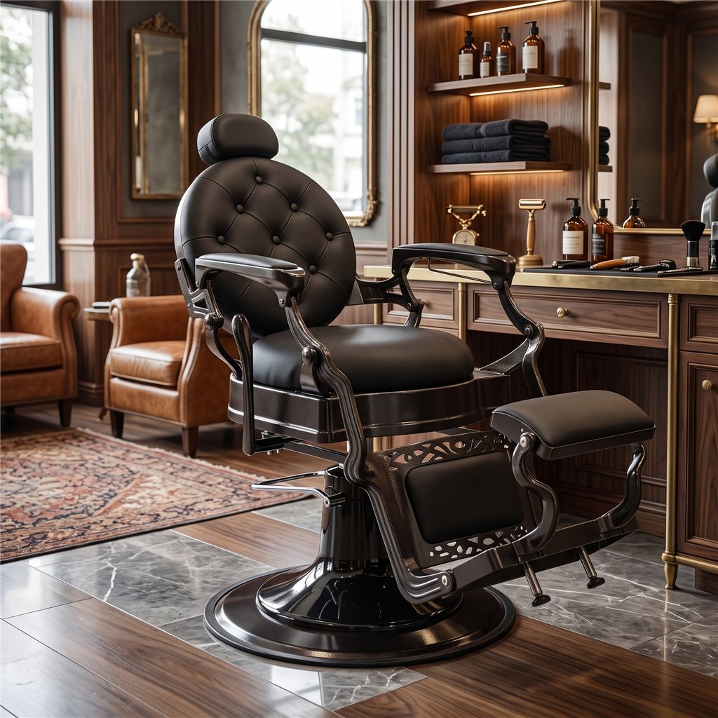 Cadeira de Barbeiro Prestige Black Vintage i-Medstetic