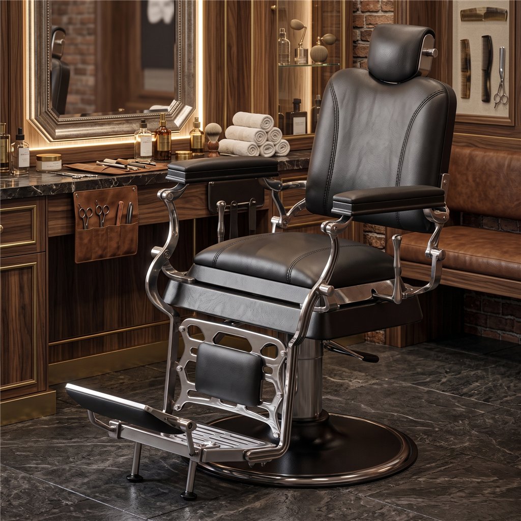 Chaise de barbier Neth rétro | Confort et style Weelko