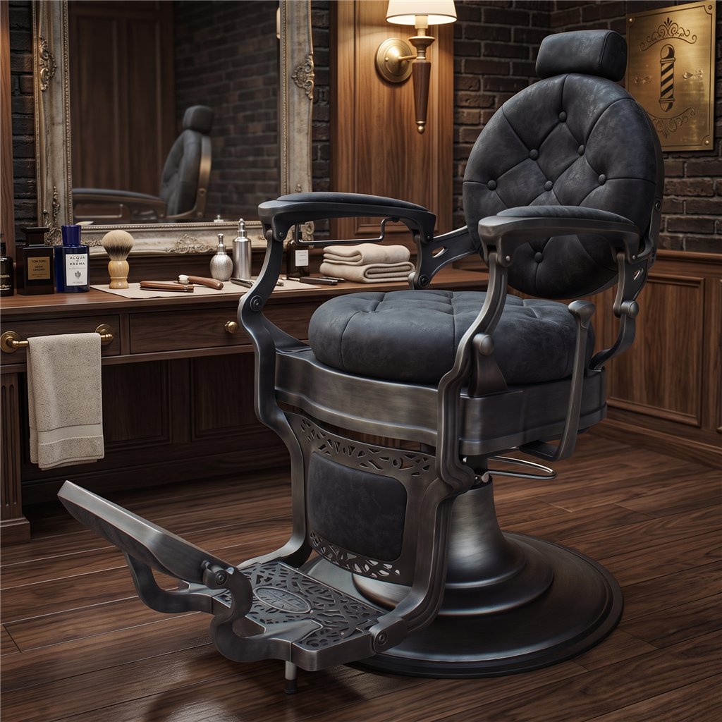 Chicago Retro Barberstuhl – Hydraulikkomfort, i-Medstetic