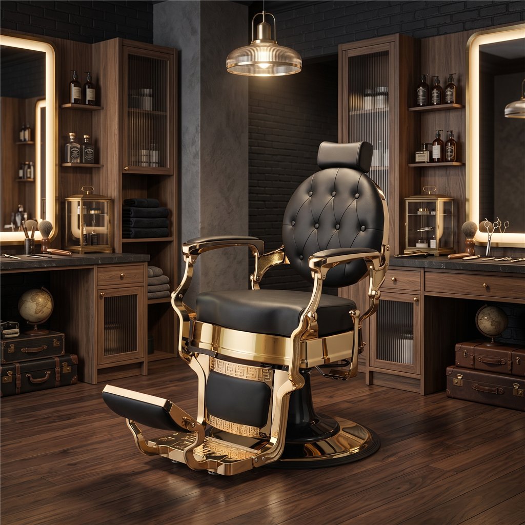 Chaise de barbier vintage Weelko – Élégance et Confort