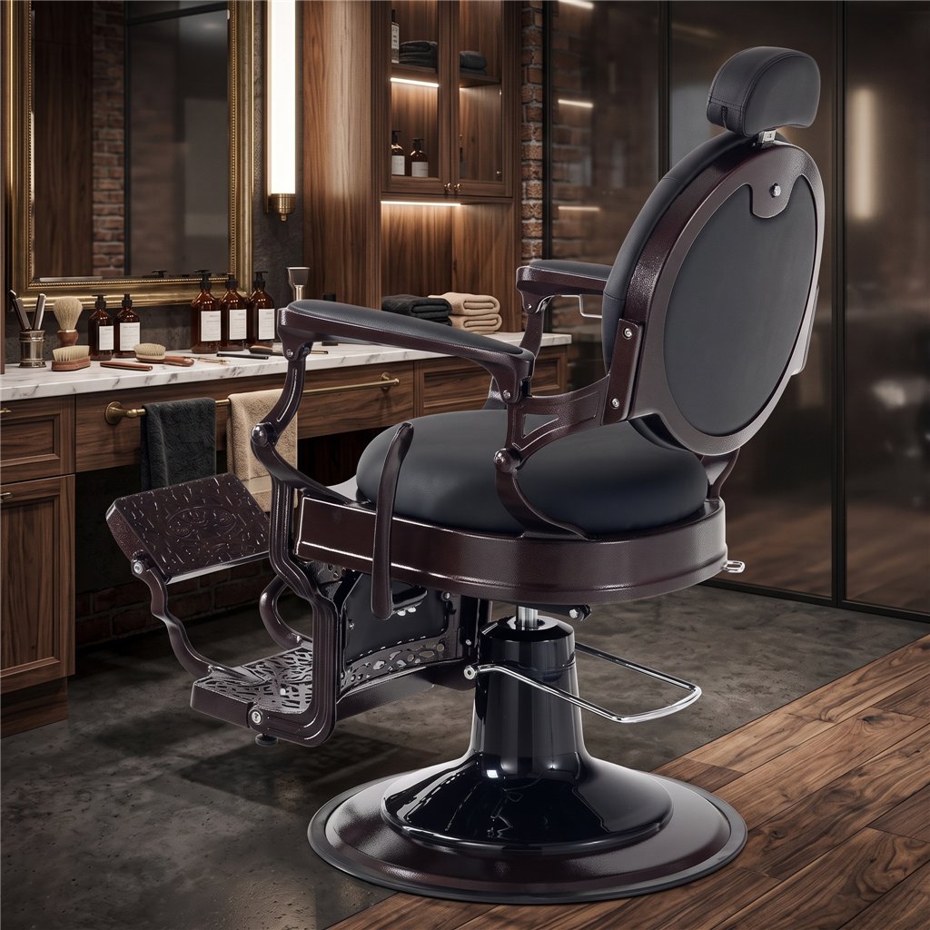 Cadeira de Barbeiro Prestige Black Vintage i-Medstetic