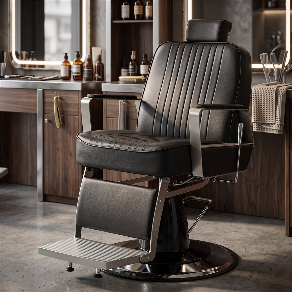 Cadeira de Barbeiro Moscu Black Vintage i-Medstetic – Estilo