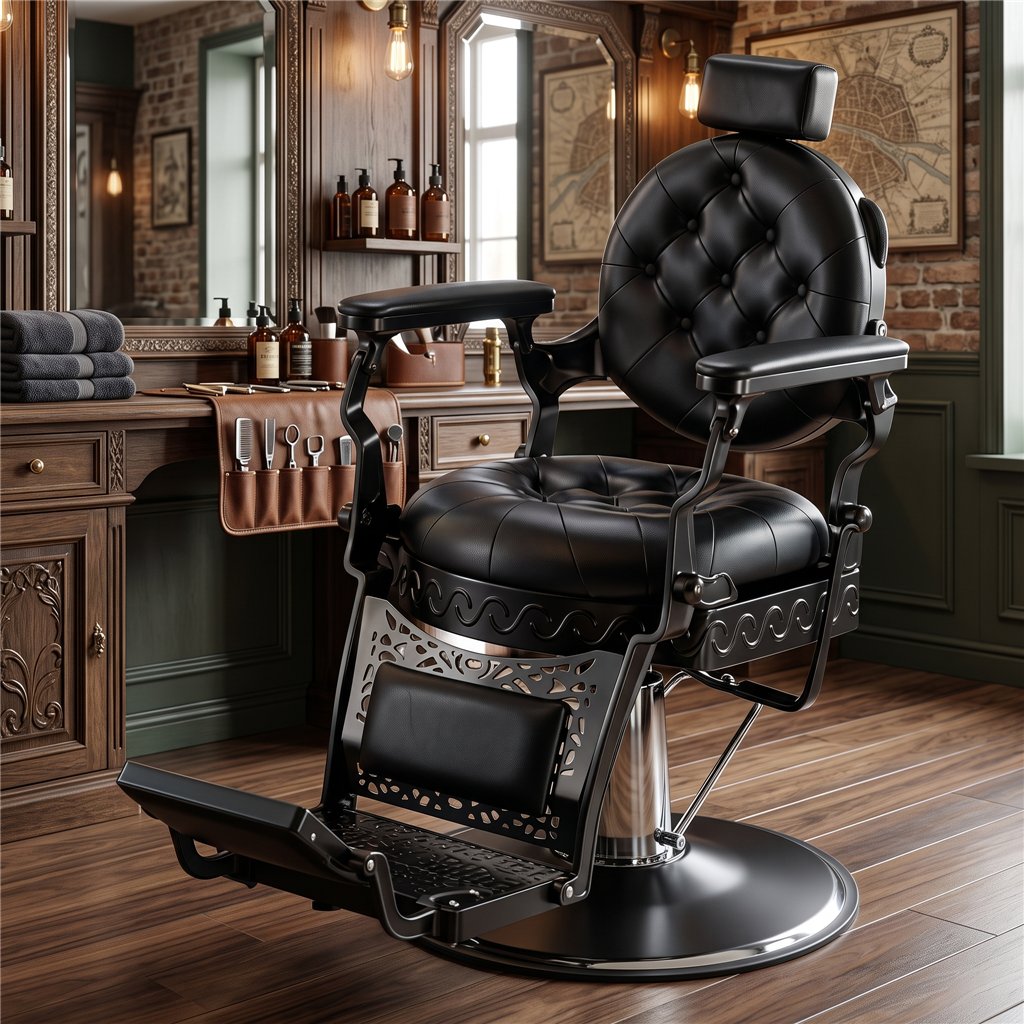 Chaise de barbier vintage Weelko – Tradition & Confort