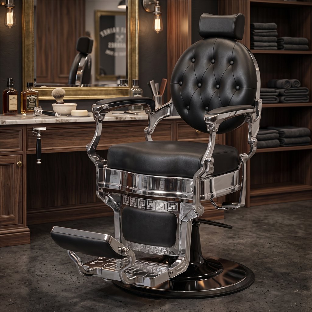 Vintage Silver Barber Chair | Timeless Style by I-medStetic