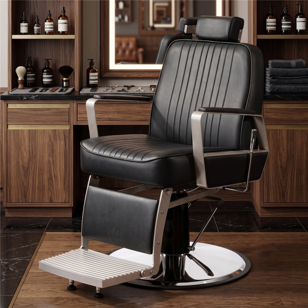 Cadeira de Barbeiro Moscu Black Vintage i-Medstetic – Estilo