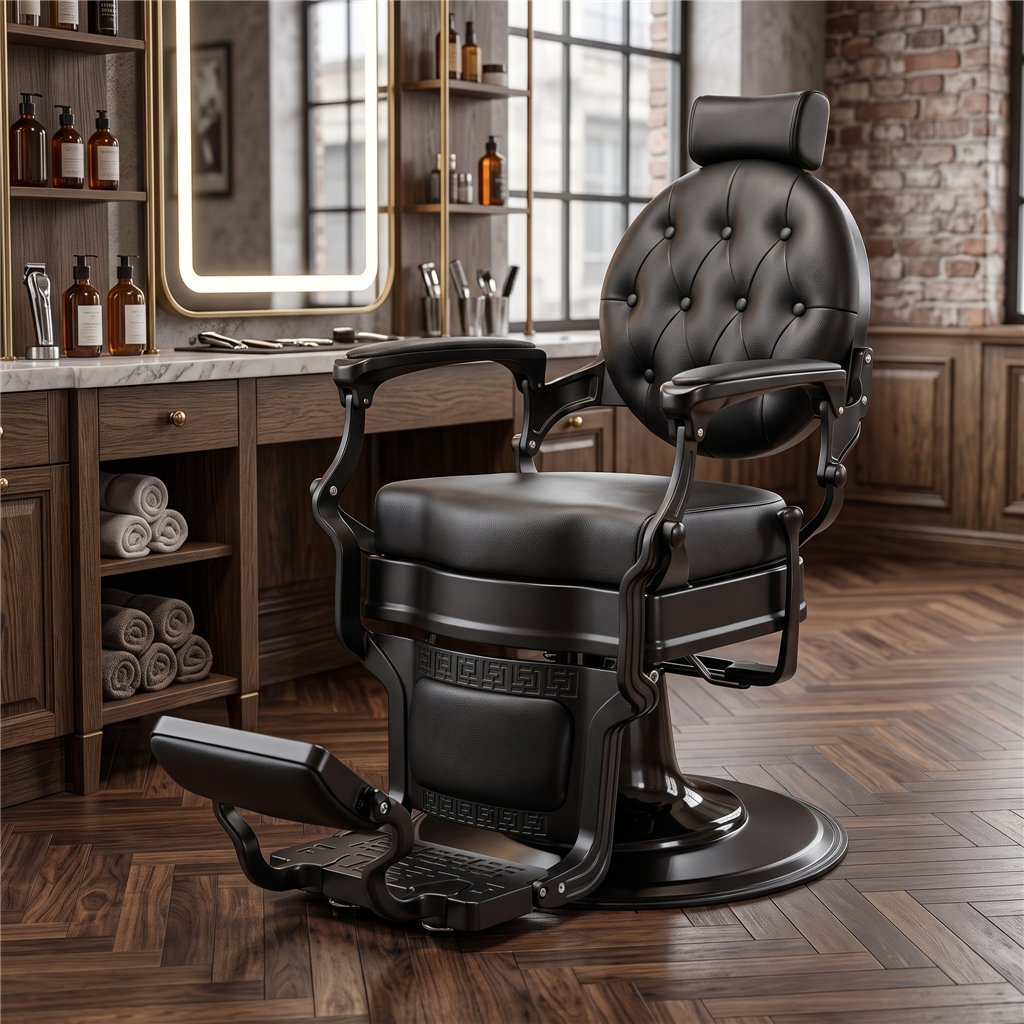Weelko Vintage Buzz Black Barberstuhl – Authentisch & Robust