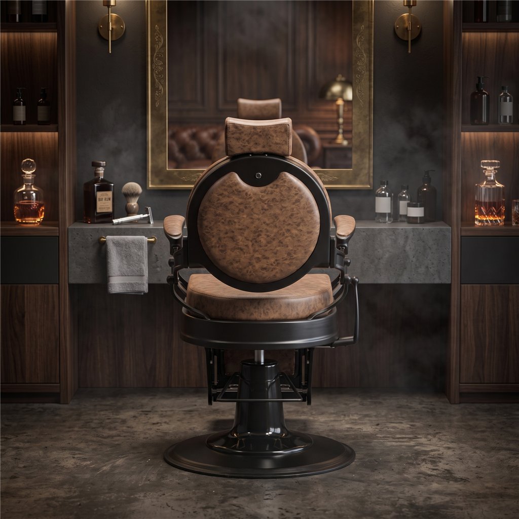 Buzz Black Barberstuhl – Vintage Charme & Weelko-Qualität